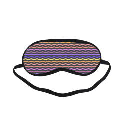 Colorful Zig Zag Pattern Chevron Black Sleeping Mask