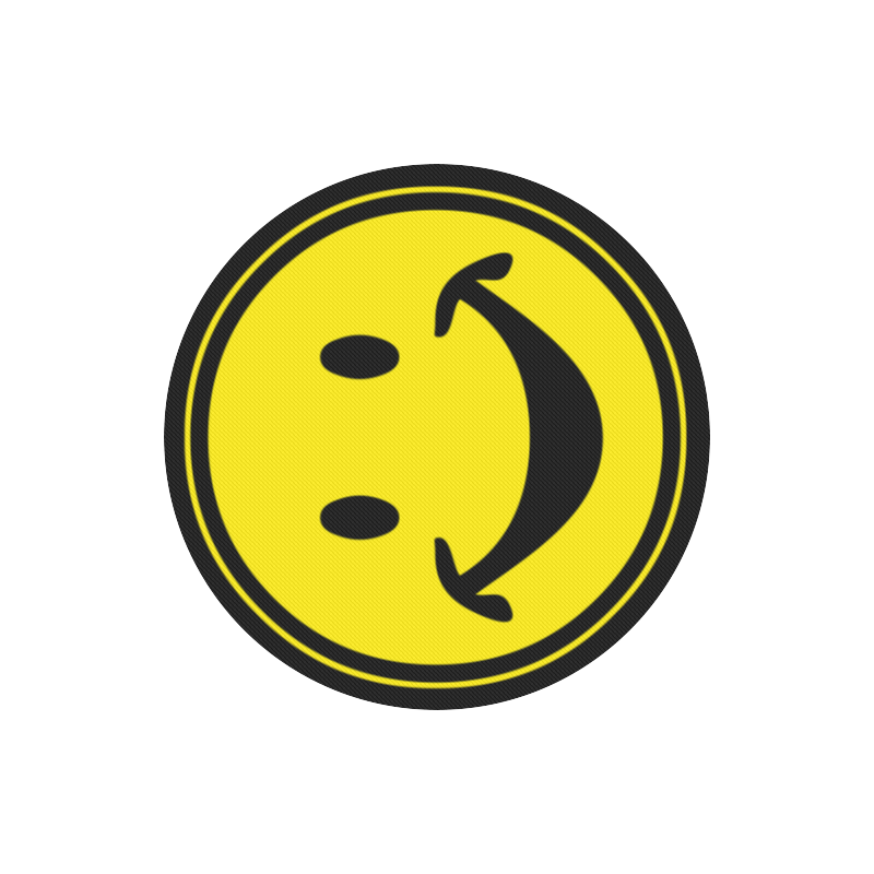 Funny yellow SMILEY for happy people Round Mousepad