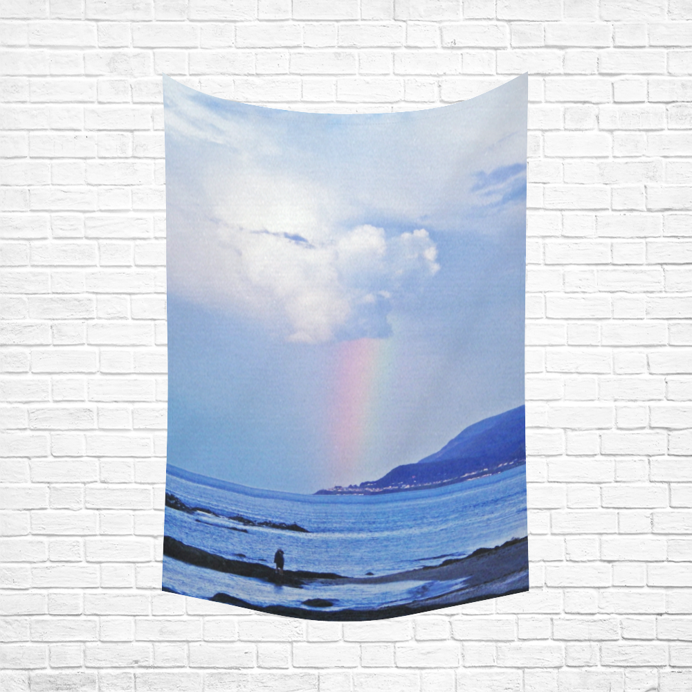 Love under the Rainbow Cotton Linen Wall Tapestry 60"x 90"
