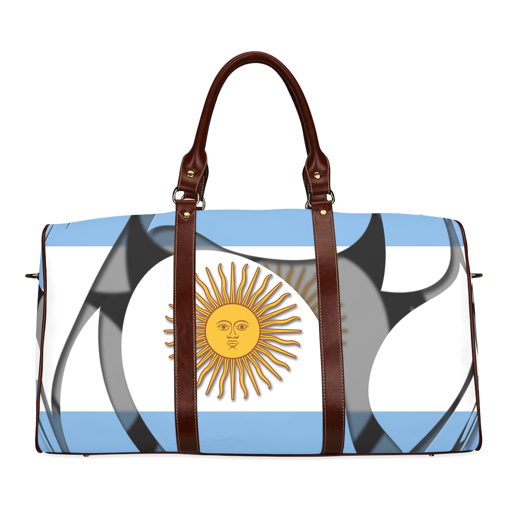 The Flag of Argentina Waterproof Travel Bag/Large (Model 1639)