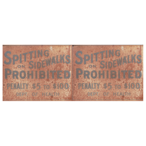 Spitting prohibited, penalty White Mug(11OZ)