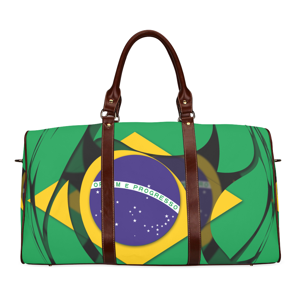 The Flag of Brazil Waterproof Travel Bag/Large (Model 1639)