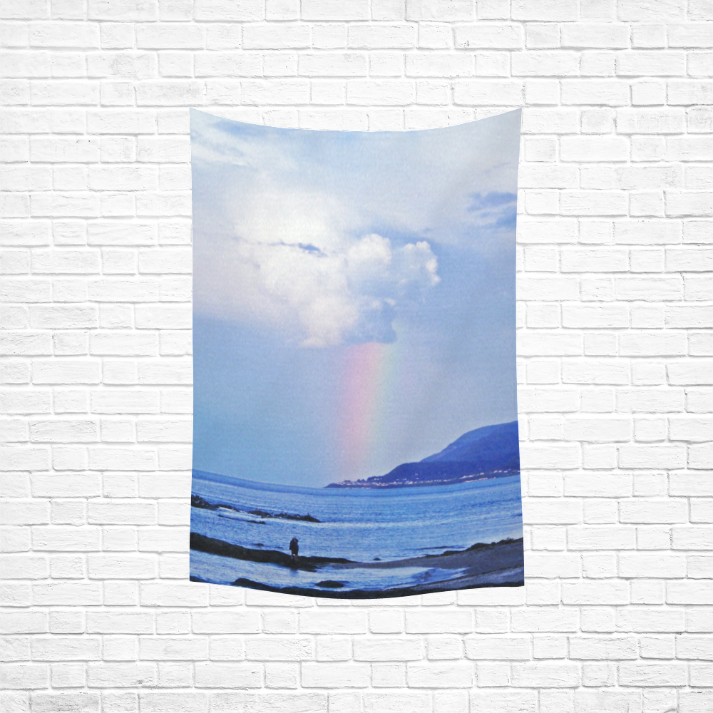 Love under the Rainbow Cotton Linen Wall Tapestry 40"x 60"