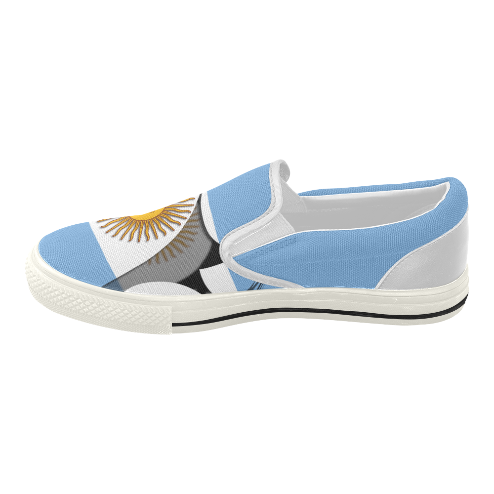 The Flag of Argentina Women's Slip-on Canvas Shoes (Model 019)