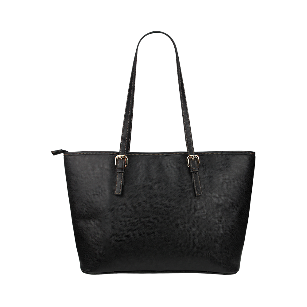 Cool Barney black Leather Tote Bag/Large (Model 1651) | ID: D372428