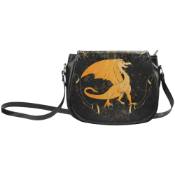 Funny cartoon dragon Classic Saddle Bag/Small (Model 1648)