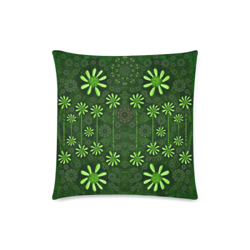 Strawberry flowers in the dark Custom Zippered Pillow Case 18"x18"(Twin Sides)