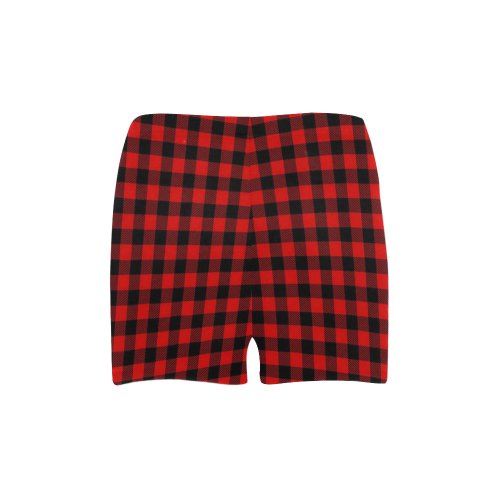 LUMBERJACK Squares Fabric - red black Briseis Skinny Shorts (Model L04)