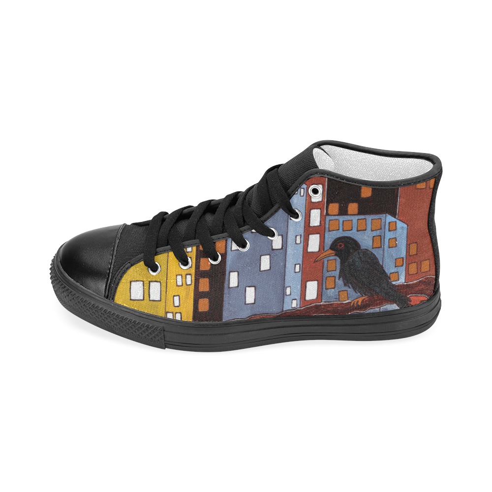 The Watcher #3 Women's Classic High Top Canvas Shoes (Model 017)