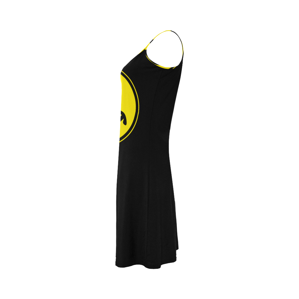 Funny yellow SMILEY for happy people Alcestis Slip Dress (Model D05)