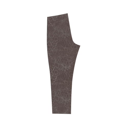 Brown Crackling Pattern Capri Legging (Model L02)