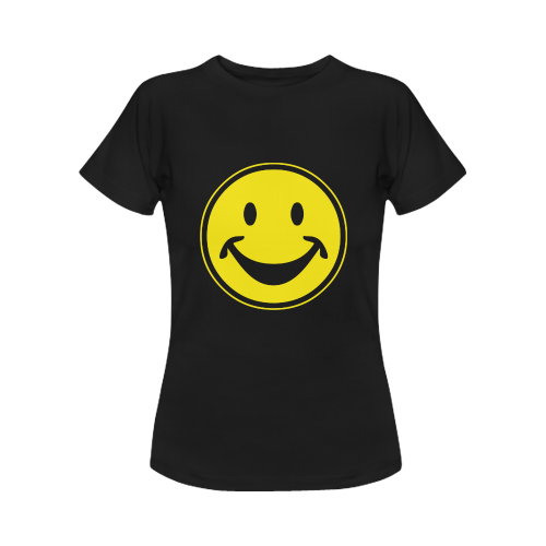 Funny yellow SMILEY for happy people Women's Classic T-Shirt (Model T17）