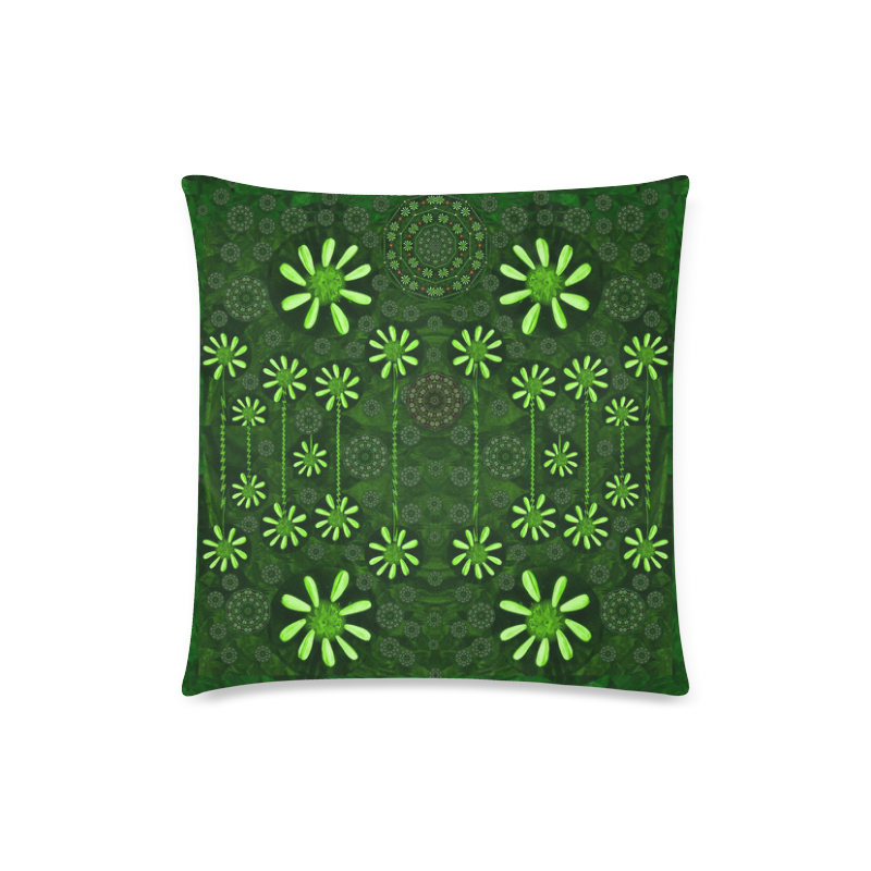 Strawberry flowers in the dark Custom Zippered Pillow Case 18"x18"(Twin Sides)
