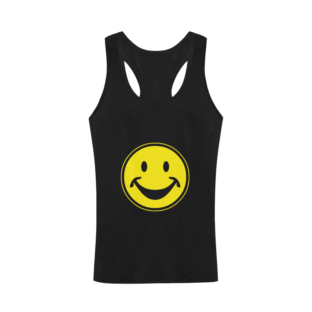 Funny yellow SMILEY for happy people Men's I-shaped Tank Top (Model T32)
