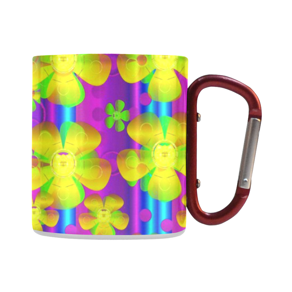 Outside the curtain it is peace florals and love Classic Insulated Mug(10.3OZ)