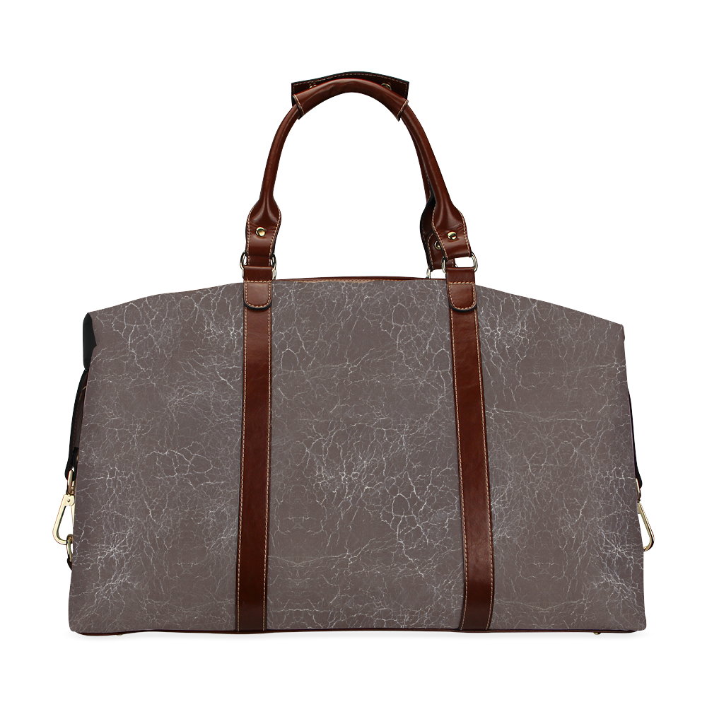 Brown Crackling Pattern Classic Travel Bag (Model 1643)