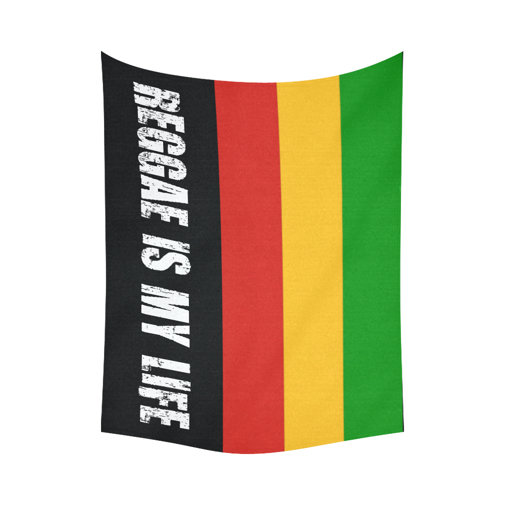 Rastafari Flag Colored Stripes Cotton Linen Wall Tapestry 80"x 60"