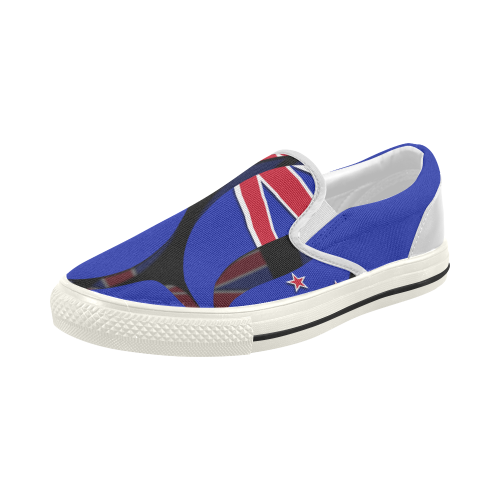 The Flag of New Zealand Women's Slip-on Canvas Shoes (Model 019)