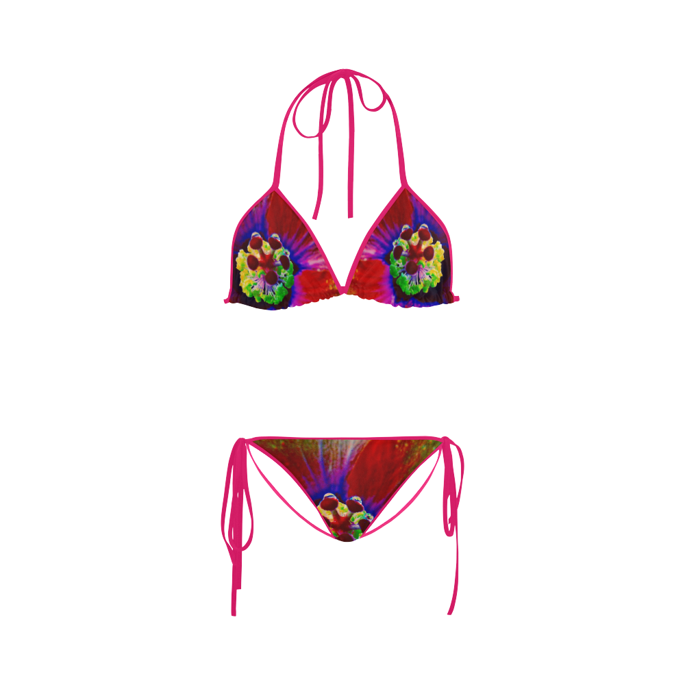 Neon Hibiscus Bikini Art by Martina Webster Custom Bikini Swimsuit