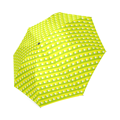 Woven in yellow and green Foldable Umbrella (Model U01)