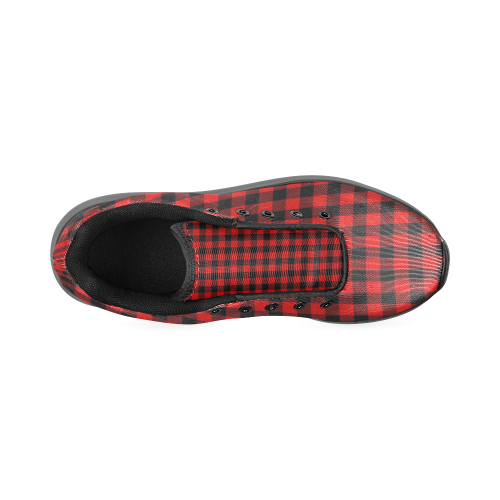 LUMBERJACK Squares Fabric - red black Men’s Running Shoes (Model 020)