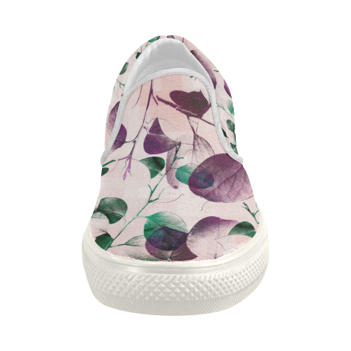Eucalyptus Women's Slip-on Canvas Shoes (Model 019)
