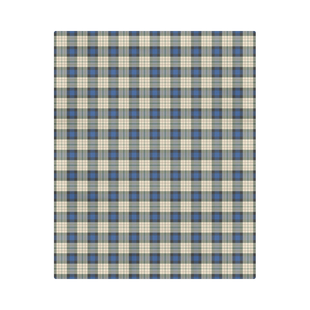 Classic Tartan Squares Fabric - blue beige Duvet Cover 86"x70" ( All-over-print)