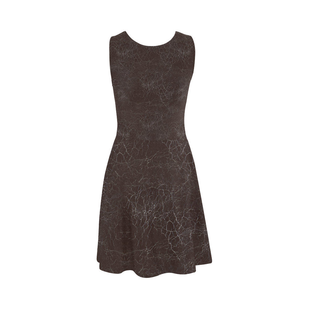 Brown Crackling Pattern Atalanta Sundress (Model D04)