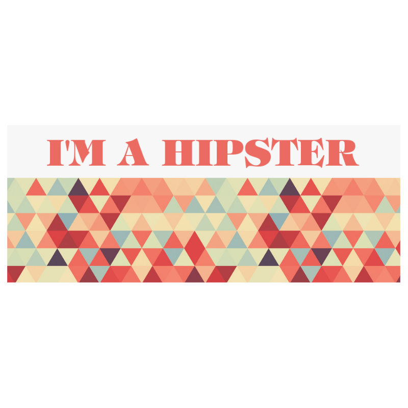 Modern Hipster TRINAGLES pattern red blue beige + I'M A HIPSTER Custom Morphing Mug