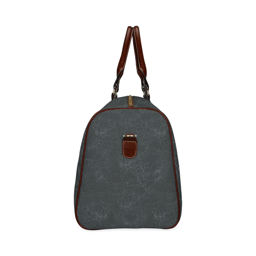 Black Crackling Pattern Waterproof Travel Bag/Small (Model 1639)