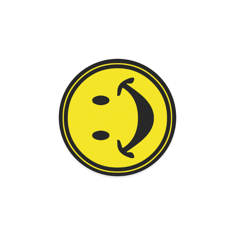 Funny yellow SMILEY for happy people Round Coaster
