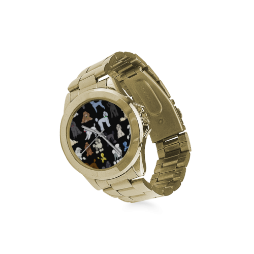 poodles black Custom Gilt Watch(Model 101)