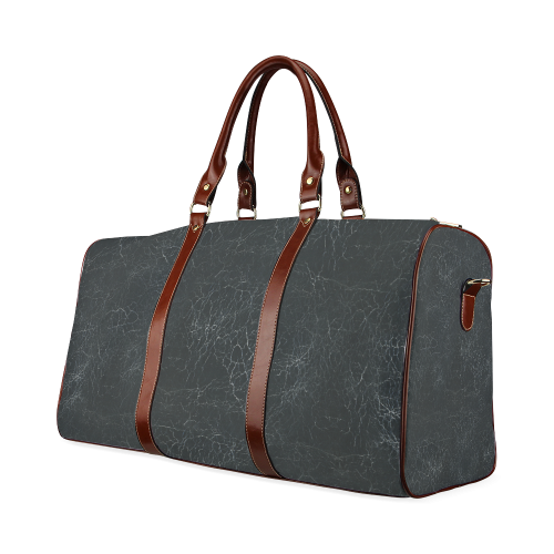 Black Crackling Pattern Waterproof Travel Bag/Small (Model 1639)