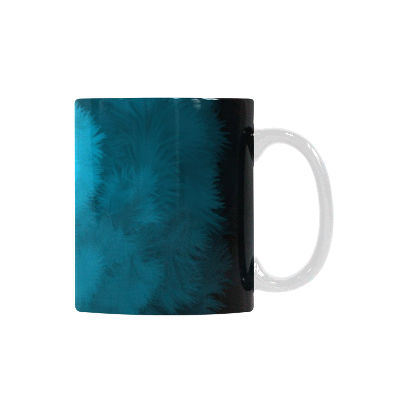 Blue Fluffy Heart White Mug(11OZ)