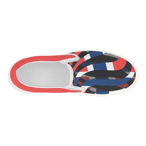 The Flag of Norway Women's Slip-on Canvas Shoes (Model 019)