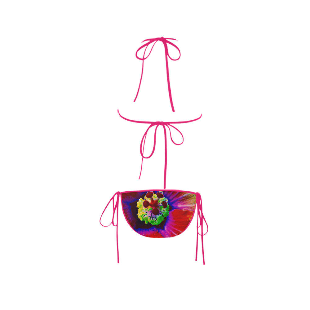 Neon Hibiscus Bikini Art by Martina Webster Custom Bikini Swimsuit