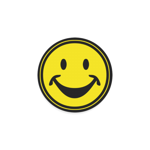 Funny yellow SMILEY for happy people Round Coaster