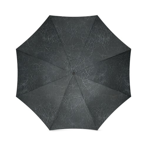 Black Crackling Pattern Foldable Umbrella (Model U01)