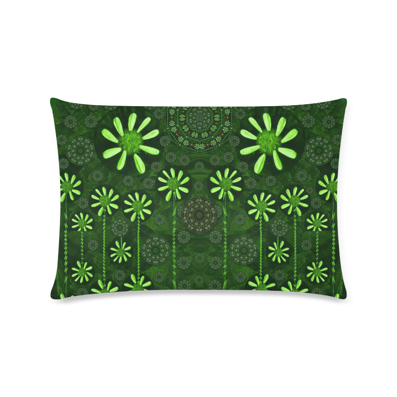 Strawberry flowers in the dark Custom Zippered Pillow Case 16"x24"(Twin Sides)