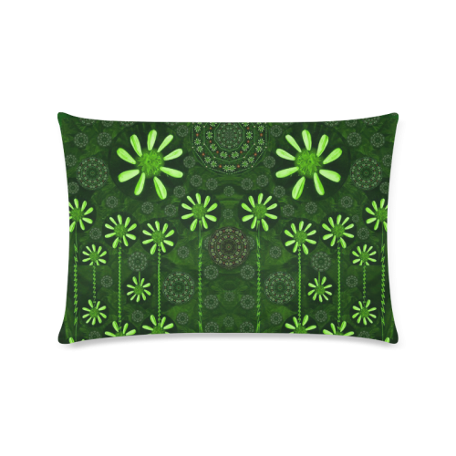 Strawberry flowers in the dark Custom Zippered Pillow Case 16"x24"(Twin Sides)