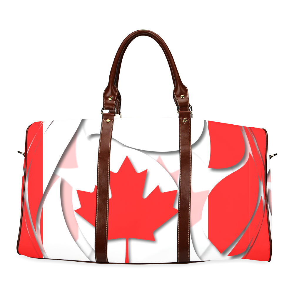 Flag of Canada Waterproof Travel Bag/Large (Model 1639)