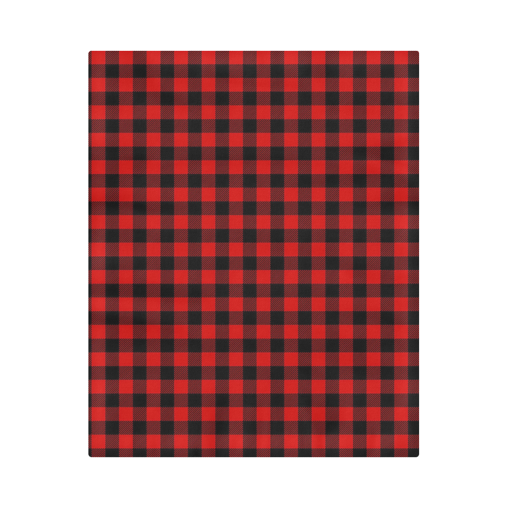 LUMBERJACK Squares Fabric - red black Duvet Cover 86"x70" ( All-over-print)