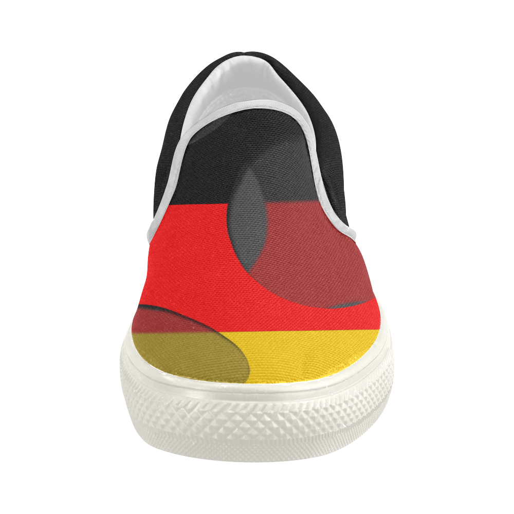 The Flag of Germany Women's Slip-on Canvas Shoes (Model 019)