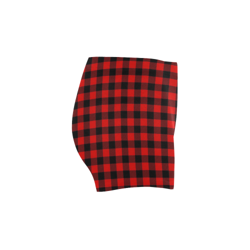 LUMBERJACK Squares Fabric - red black Briseis Skinny Shorts (Model L04)