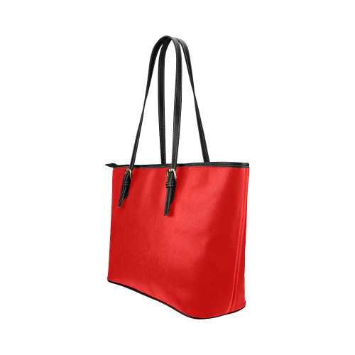 Cool Barney Red Leather Tote Bag/Small (Model 1651)