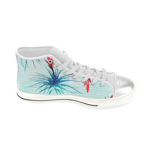 Tillandsia Flower Women's Classic High Top Canvas Shoes (Model 017)