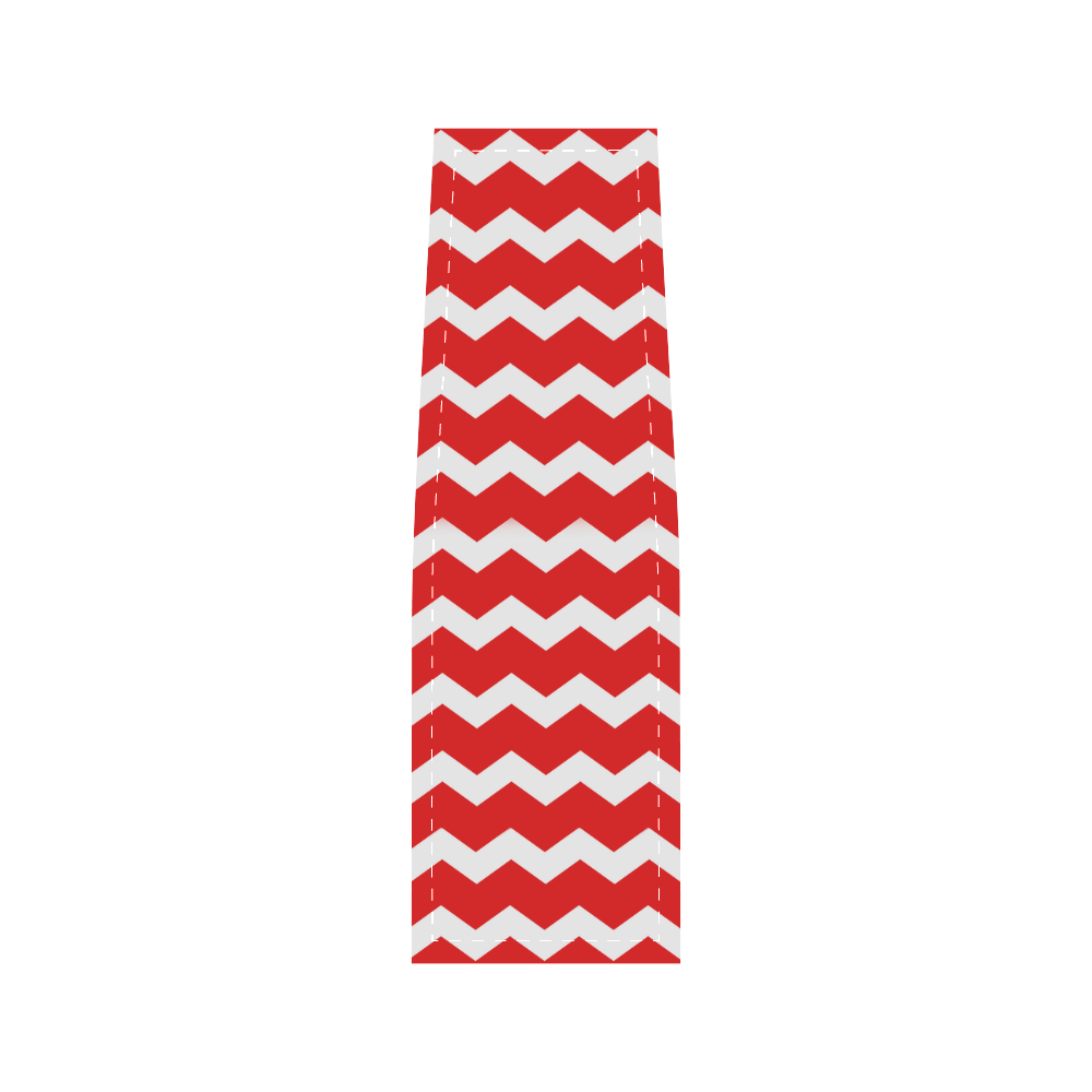 Modern Trendy Pastell Grey Red Zig Zag Pattern Chevron Saddle Bag/Small (Model 1649) Full Customization