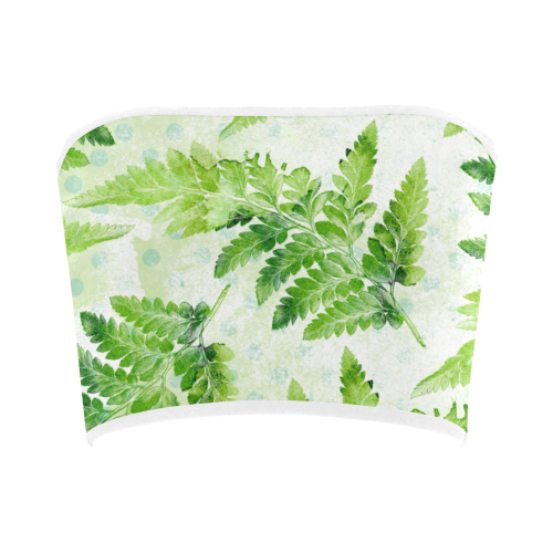 Green Fern Bandeau Top