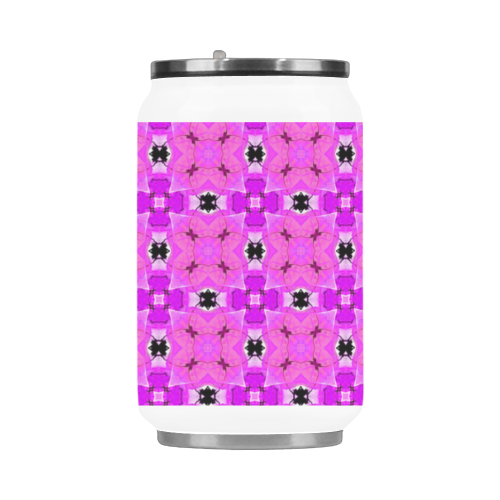 Circle Lattice of Floral Pink Violet Modern Quilt Stainless Steel Vacuum Mug (10.3OZ)