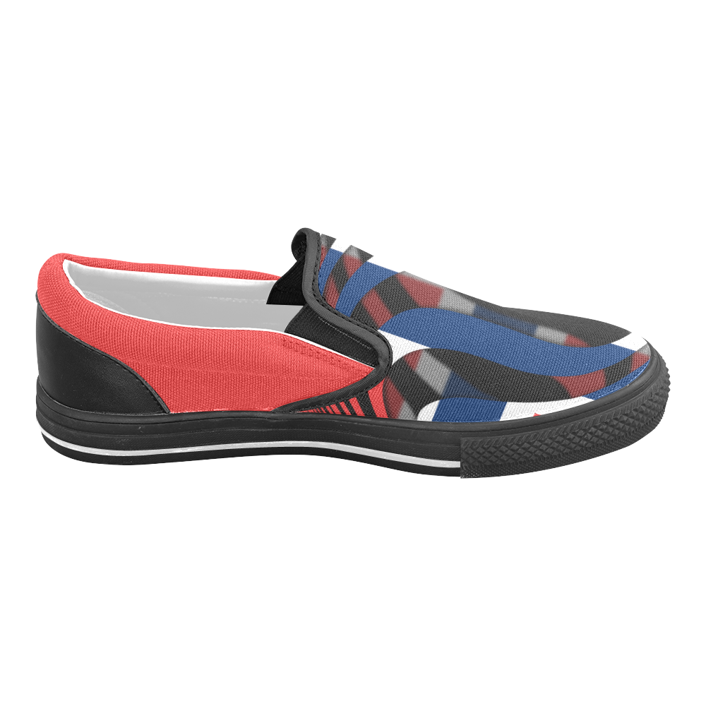 The Flag of Norway Men's Slip-on Canvas Shoes (Model 019)